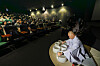 Buddhist monk Son Il leads a music meditation with crystal singing bowls at CGV Dongdaemun in Jung District, central Seoul on Oct.18. [LEE JIAN]