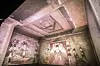 A viewing room on the first floor of the permanent exhibition hall of National Museum of Korea shows reproductions of murals in Goguryeo Kingdom (37 B.C. to A.D. 668) tombs in North Korea. [NATIONAL MUSEUM OF KOREA]