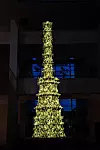 Gyeongcheonsa Pagoda, national treasure No. 86, stands on the first floor of the permanent exhibition hall of the museum. It is lit up after sunset using media facade technology, on Wednesdays and Saturdays, when the museum remains open until 9 p.m. [NATIONAL MUSEUM OF KOREA]
