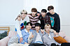 Boy band Ampers&One poses for the camera during a recent FanTalk 2 video interview with Celeb Confirmed. [CHO YONG-JUN]