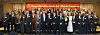 Stephen Dunbar-Johnson, president, international of The New York Times, eighth from left, front row; Chung Dong-young, minister of unification, ninth from left; Park Chang-hee, CEO of the JoongAng Ilbo and Korea JoongAng Daily, tenth from left; James Kim, chairman and CEO of Amcham Korea, eleventh from left; and Park Jeong-moo, senior vice president of Nexon Korea, fourth from right, pose for a group photo with ambassadors and chargés d’affaires during the opening of the 2025 Korea JoongAng Daily Forum at the Lotte Hotel in Jung District, central Seoul, on Oct. 16. [PARK SANG-MOON]