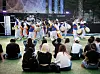 A group of students from the Samulnori Club performs at Yonsei University’s Muak Festival on Thursday. [ALLAND DHARMAWAN]
