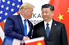 U.S. President Donald Trump, left, shakes hands with China's President Xi Jinping during a meeting on the sidelines of the G-20 summit in Osaka, Japan, on June 29, 2019. [AP/YONHAP]
