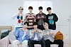 Boy band Ampers&One poses for the camera during a recent FanTalk 2 video interview with Celeb Confirmed. [CHO YONG-JUN]