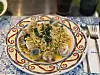 Vongole topped with radish greens and pistachios at Shawnino [JIN EUN-SOO]